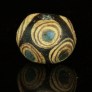 Medieval glass layered eye bead 396EMa